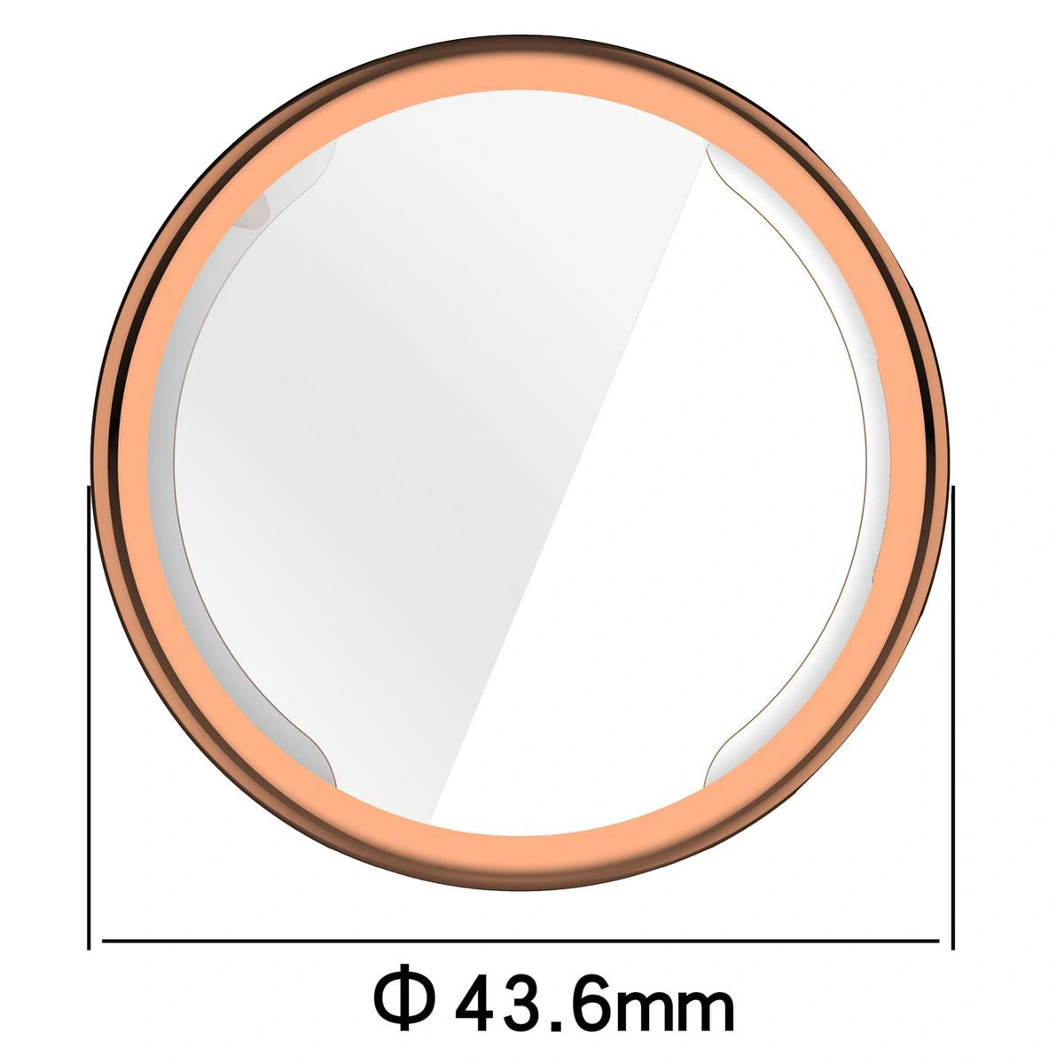 Schutzhülle für Huawei Watch GT6 41 mm, Bizon Case Watch Felipe, Roségold