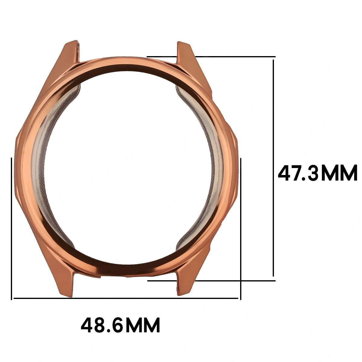 Schutzhülle für Huawei Watch GT6 46 mm, Bizon Case Watch Felipe, Rosegold
