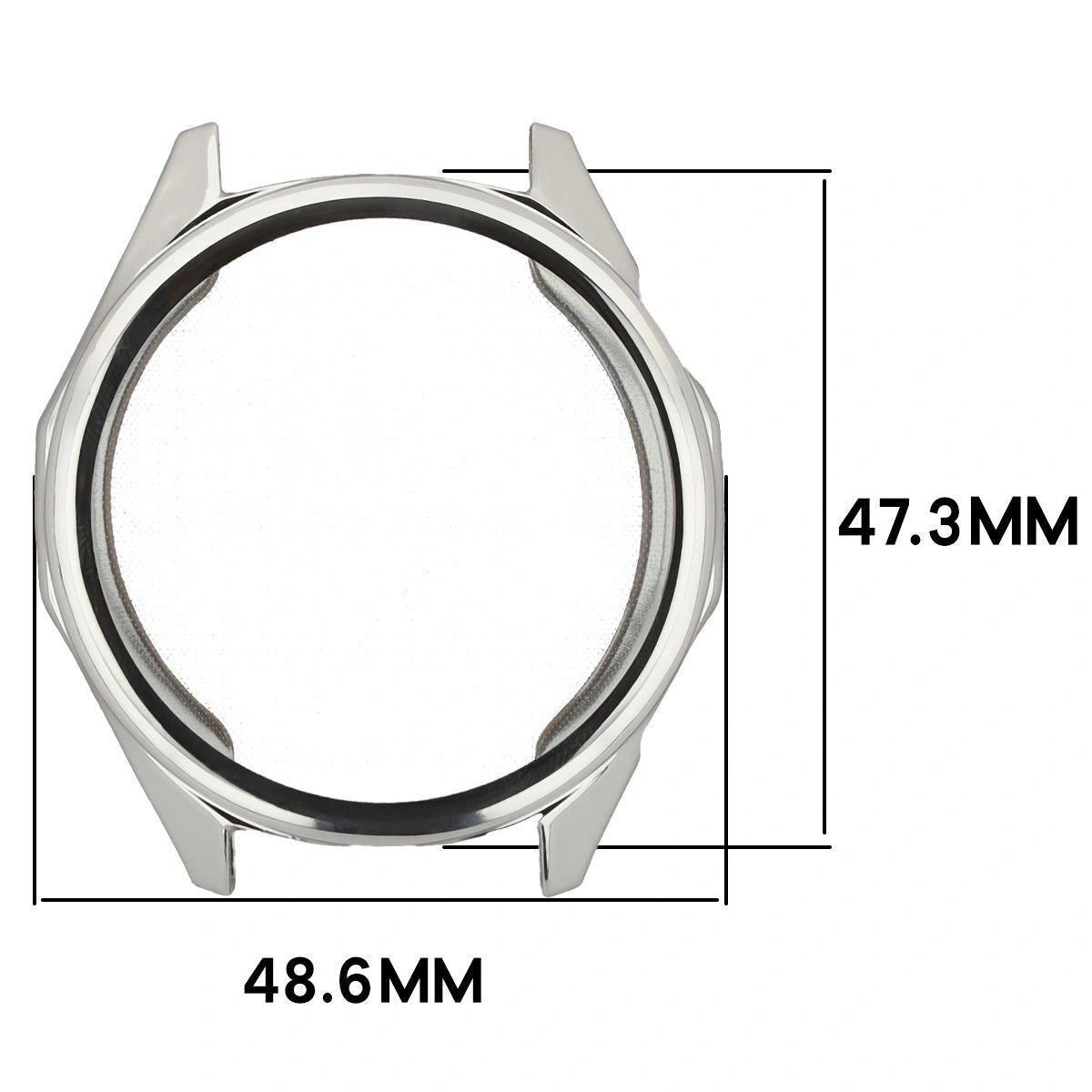 Schutzhülle für Huawei Watch GT6 46 mm, Bizon Case Watch Felipe, Silbern