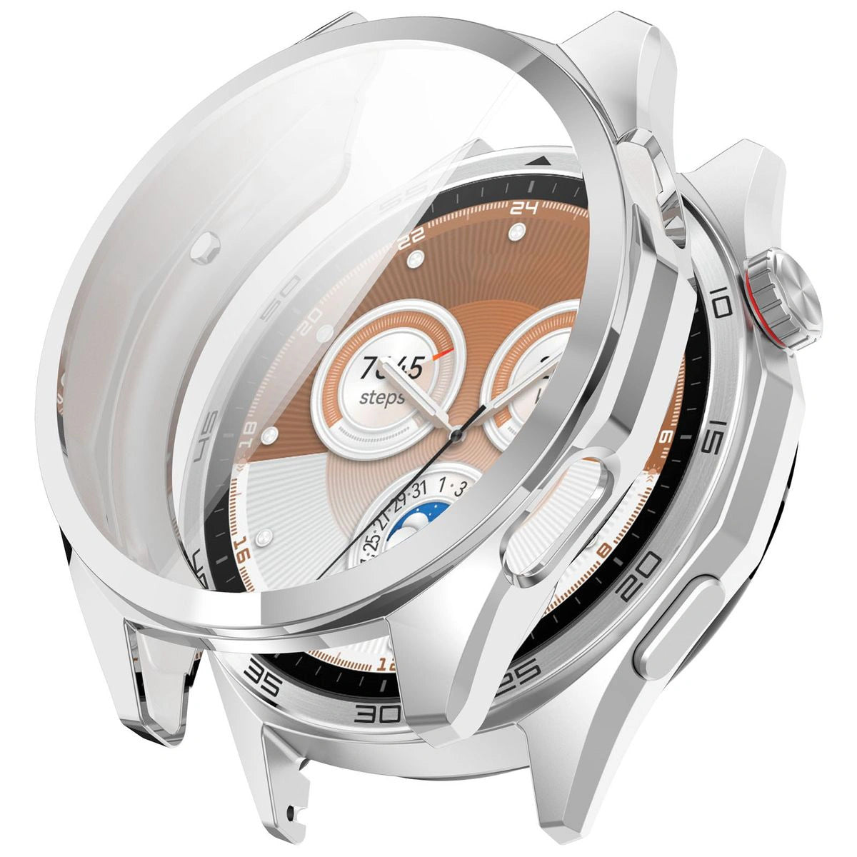 Schutzhülle für Huawei Watch GT6 46 mm, Bizon Case Watch Felipe, Silbern