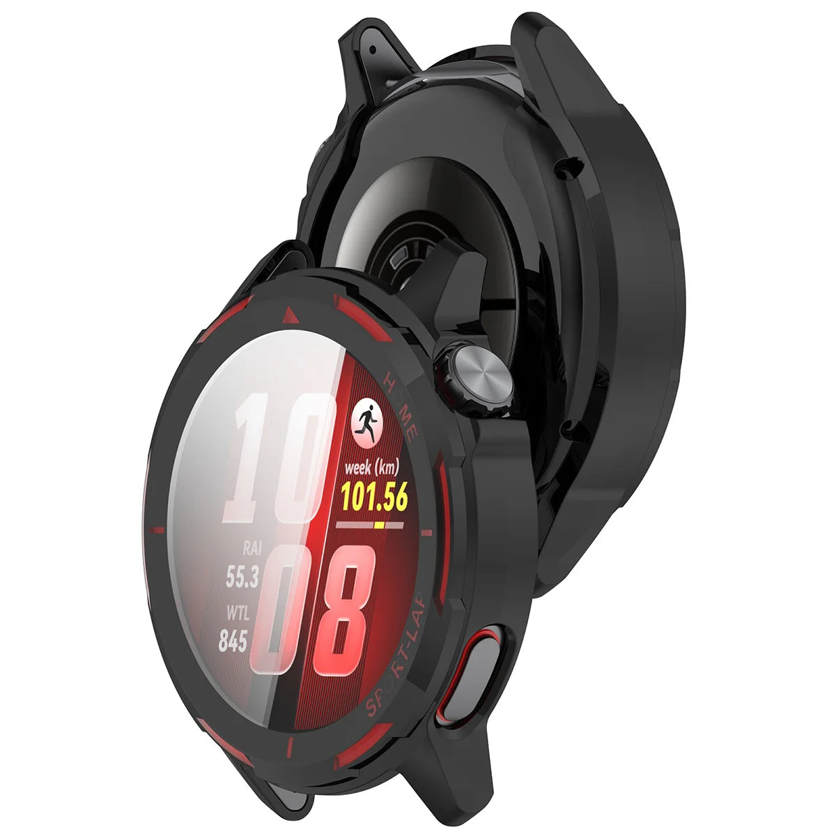 Schutzhülle für Huawei Watch GT Runner 2, Bizon Case Watch Felipe, Schwarz