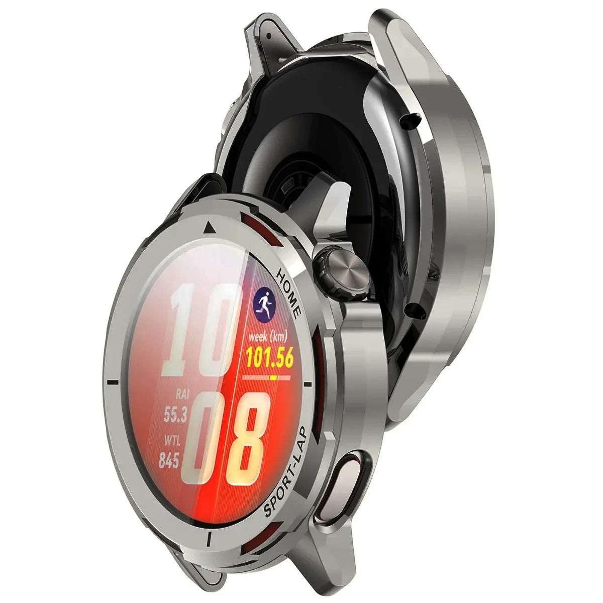 Schutzhülle für Huawei Watch GT Runner 2, Bizon Case Watch Felipe, Silbern