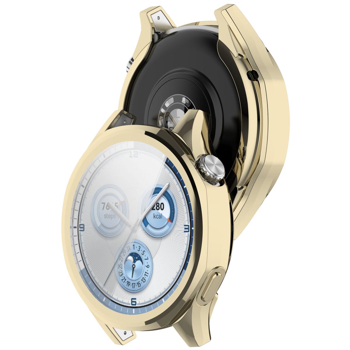 Schutzhülle für Huawei Watch GT 5 46 mm, Bizon Case Watch Felipe, Golden