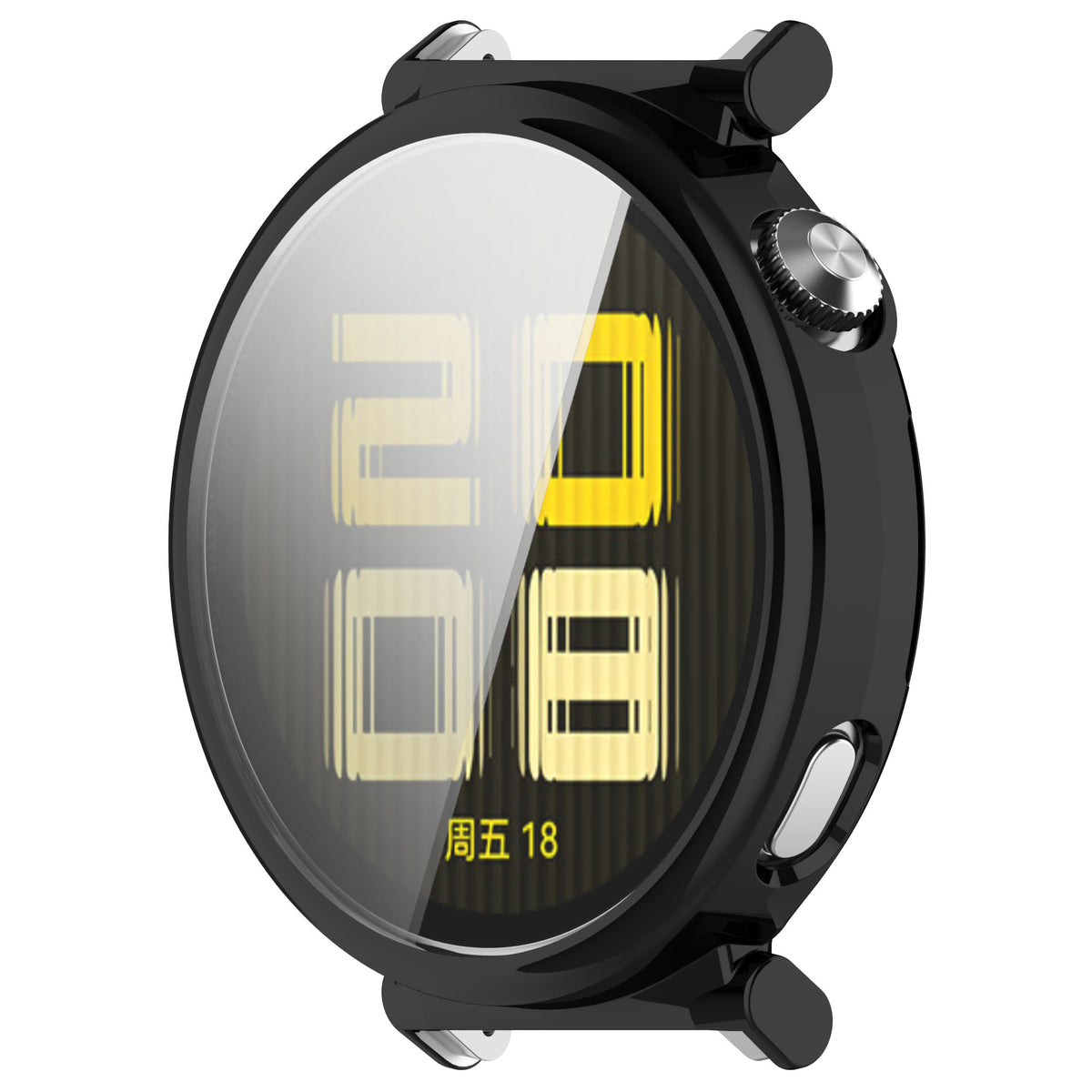 Schutzhülle für Huawei Watch GT 5 Pro 42 mm, Bizon Case Watch Felipe, Schwarz