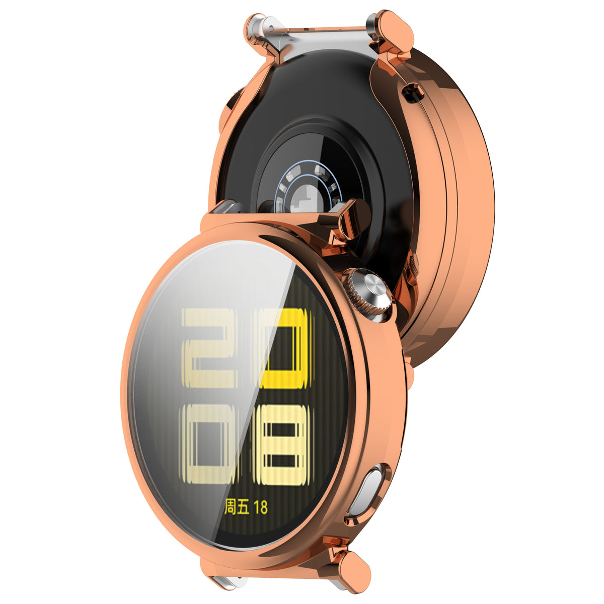 Schutzhülle für Huawei Watch GT 5 Pro 42 mm, Bizon Case Watch Felipe, Rosegold