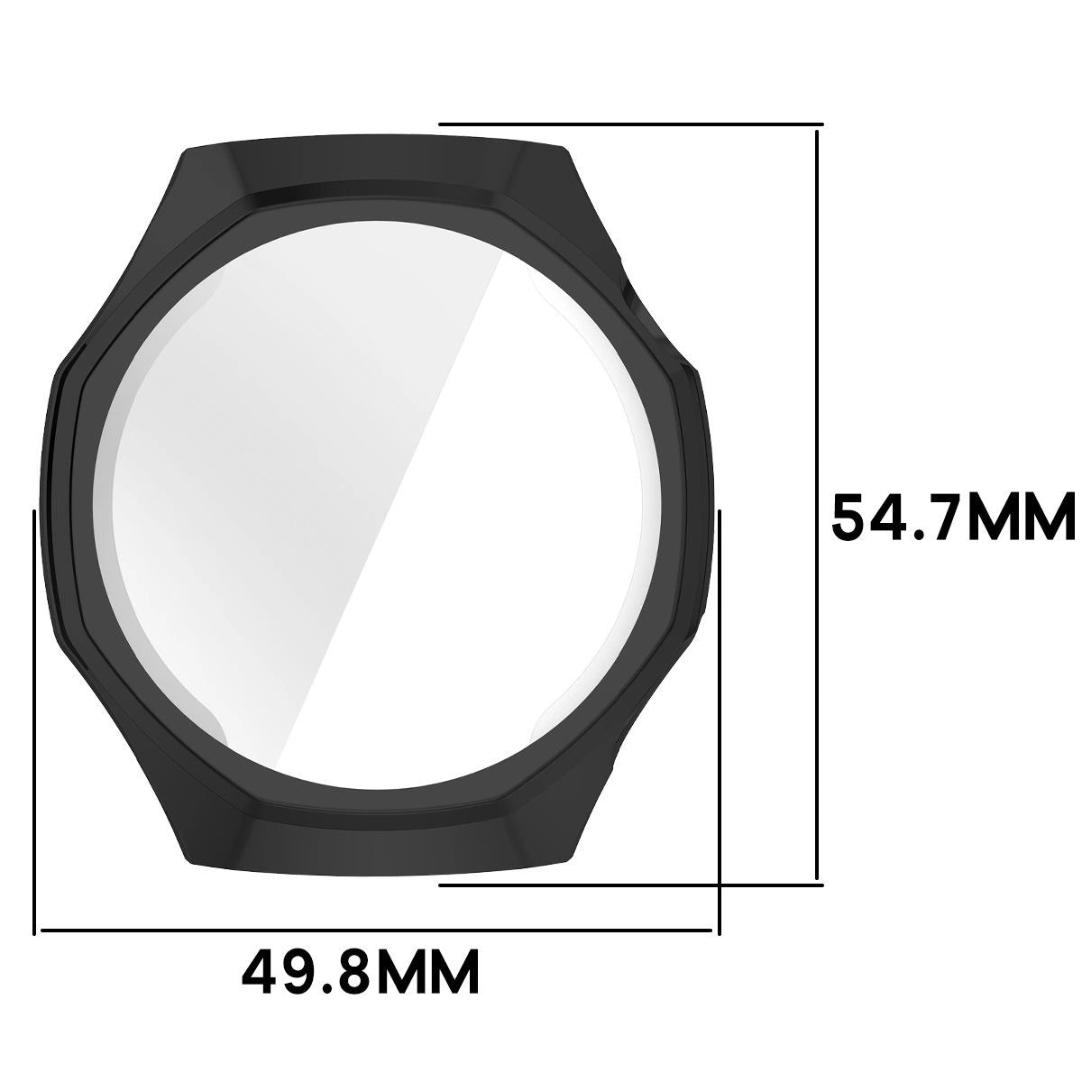 Schutzhülle für Huawei Watch GT6 Pro 46 mm, Bizon Case Watch Felipe, Schwarz
