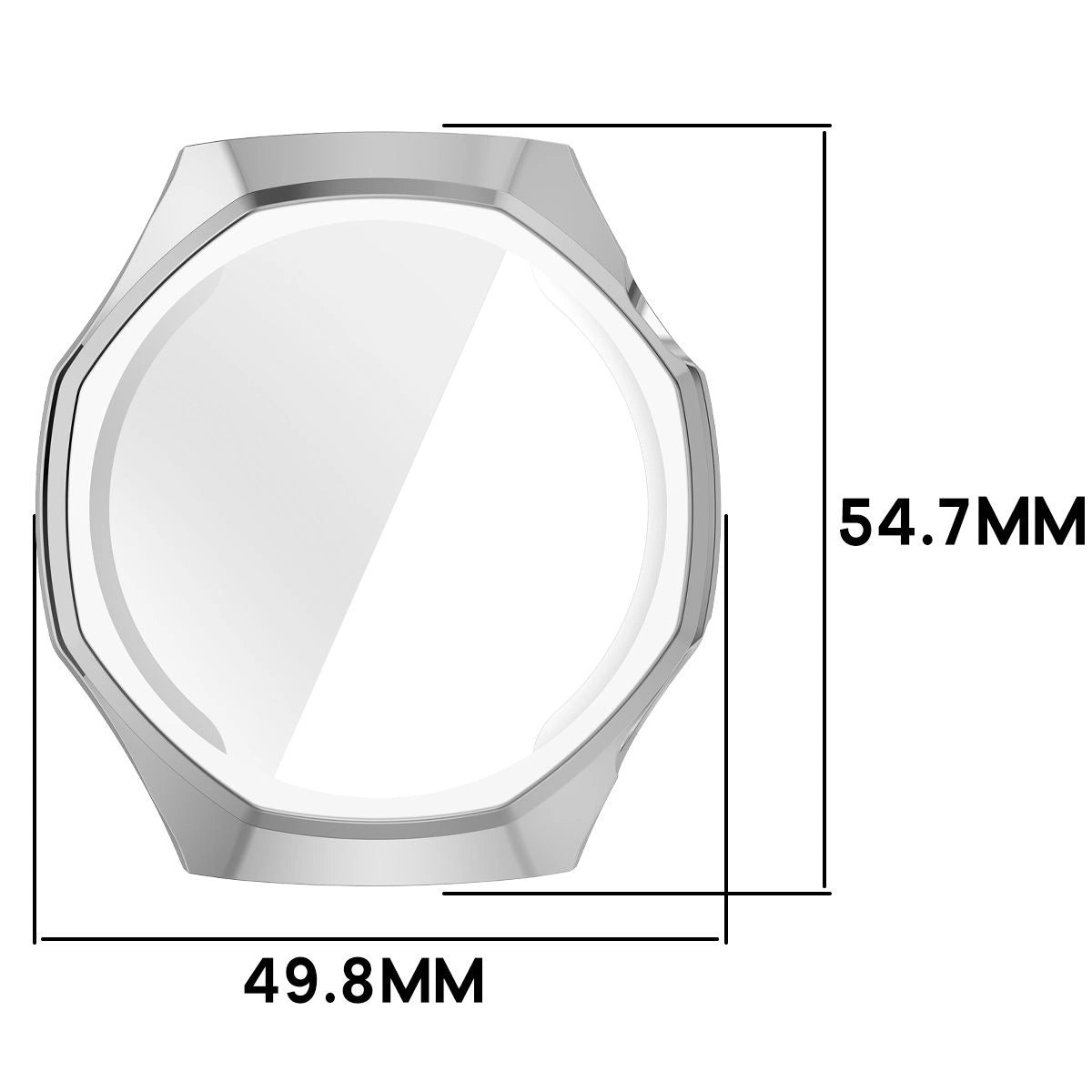 Schutzhülle für Huawei Watch GT6 Pro 46 mm, Bizon Case Watch Felipe, Silbern