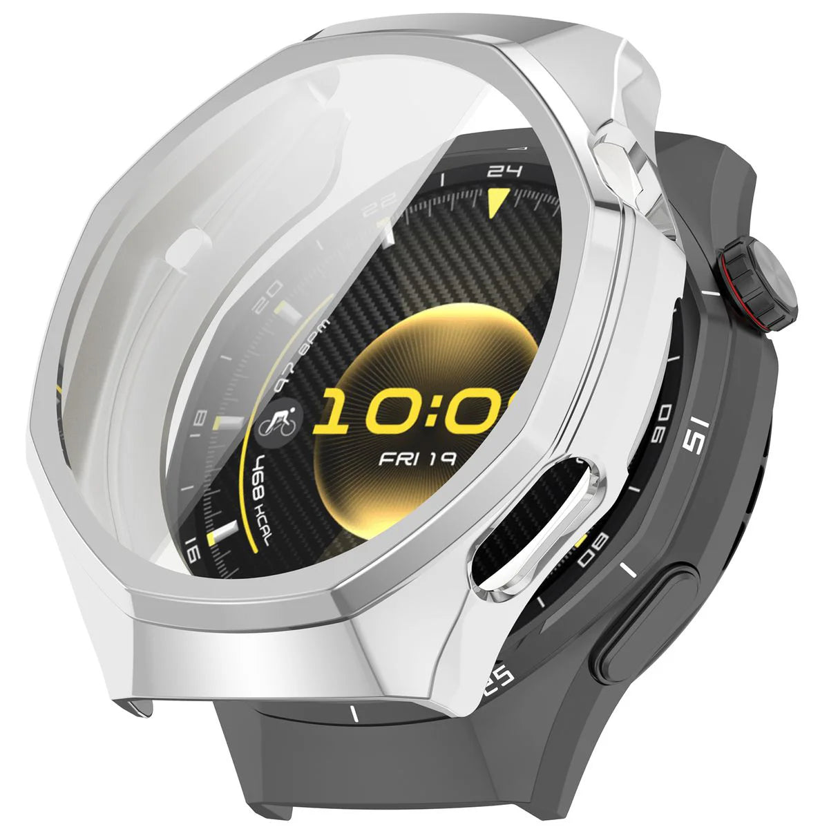 Schutzhülle für Huawei Watch GT 7 Pro 46 mm, Bizon Case Watch Felipe, Silbern (7/8)