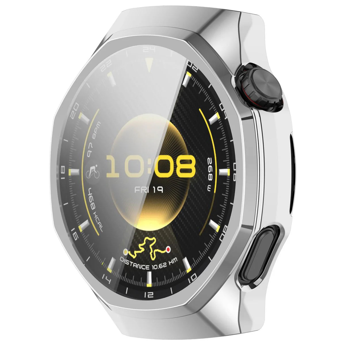 Schutzhülle für Huawei Watch GT 7 Pro 46 mm, Bizon Case Watch Felipe, Silbern (8/8)