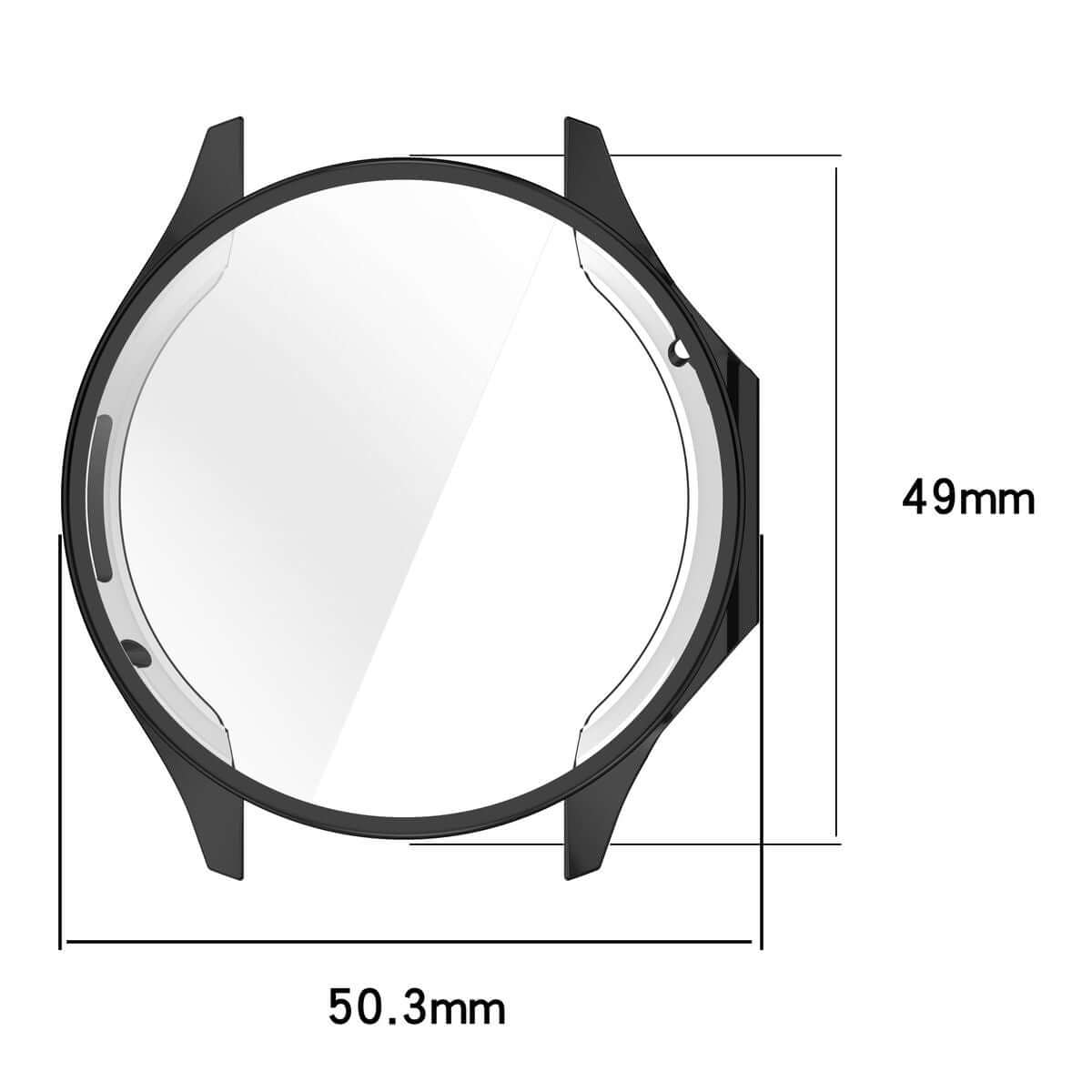 Schutzhülle für OnePlus Watch 3 / Oppo Watch X2, Bizon Case Watch Felipe, Schwarz
