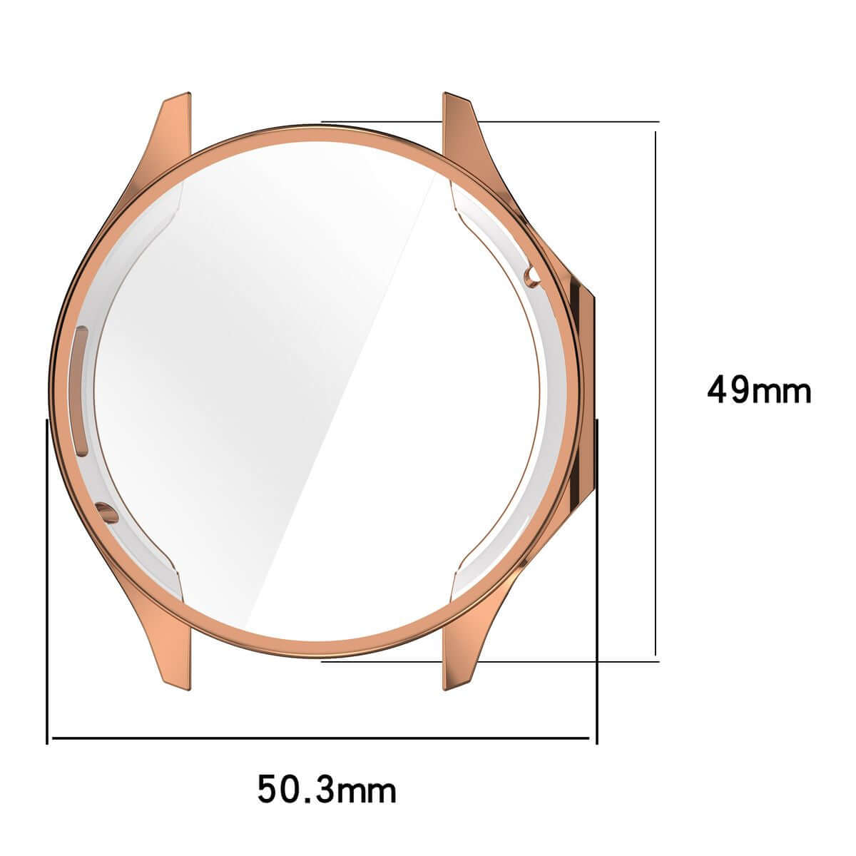 Schutzhülle für OnePlus Watch 3 / Oppo Watch X2, Bizon Case Watch Felipe, Rosegold
