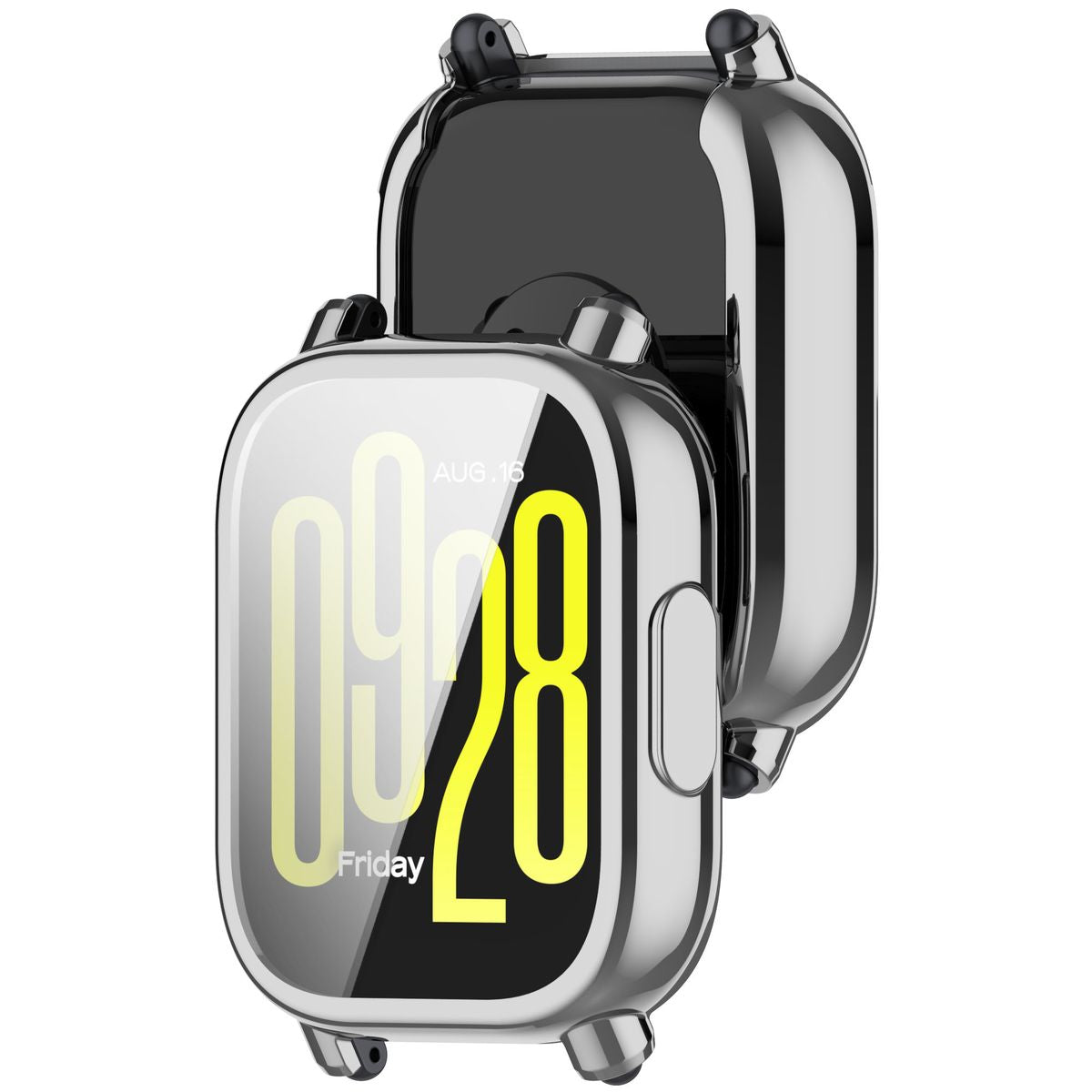 Schutzhülle für Xiaomi Redmi Watch 5 Active, Bizon Case Watch Felipe, Silbern