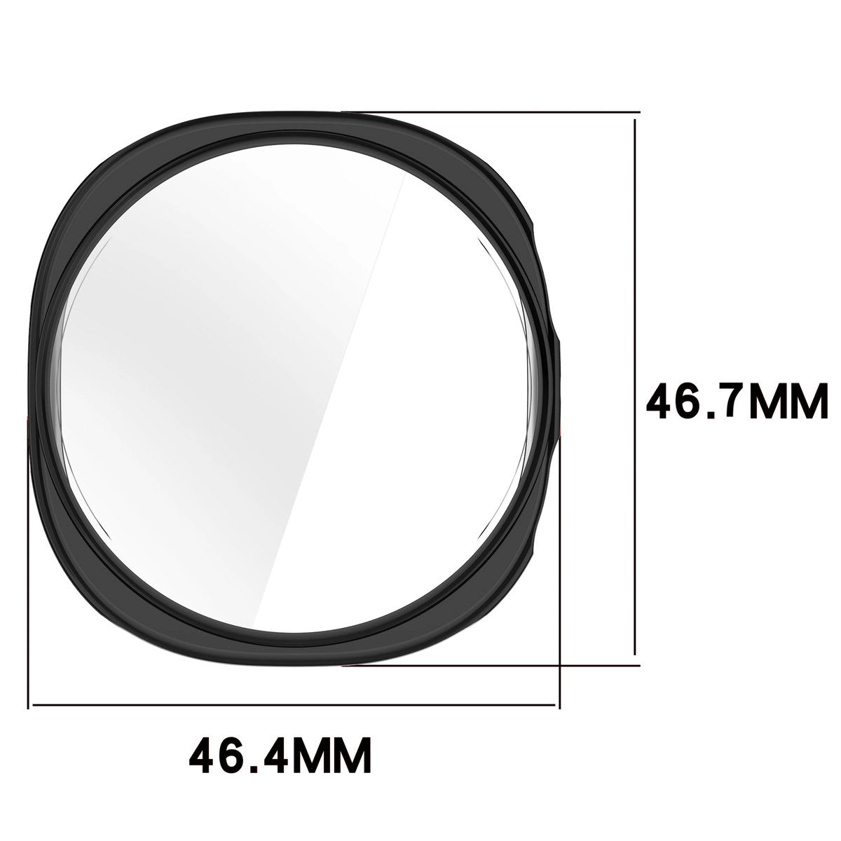 Schutzhülle für Galaxy Watch 9 / 8 44 mm, Bizon Case Watch Felipe, Schwarz