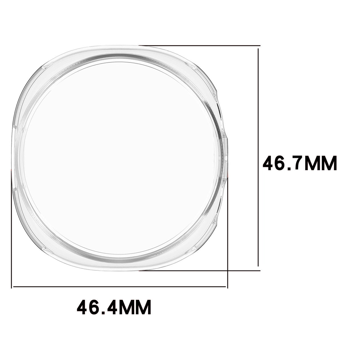 Schutzhülle für Galaxy Watch 9 / 8 44 mm, Bizon Case Watch Felipe, Transparent