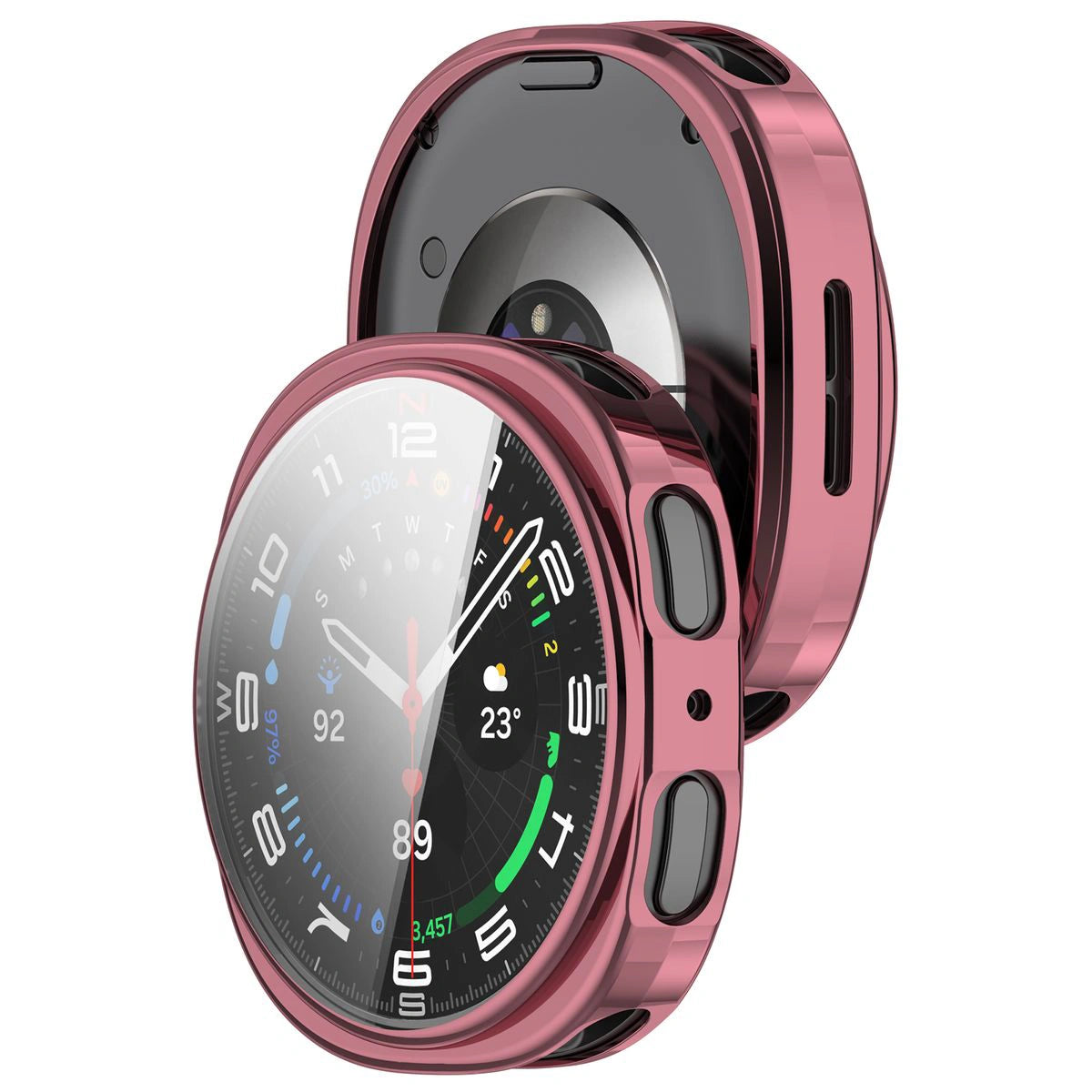 Schutzhülle für Galaxy Watch 9 / 8 44 mm, Bizon Case Watch Felipe, Rosa