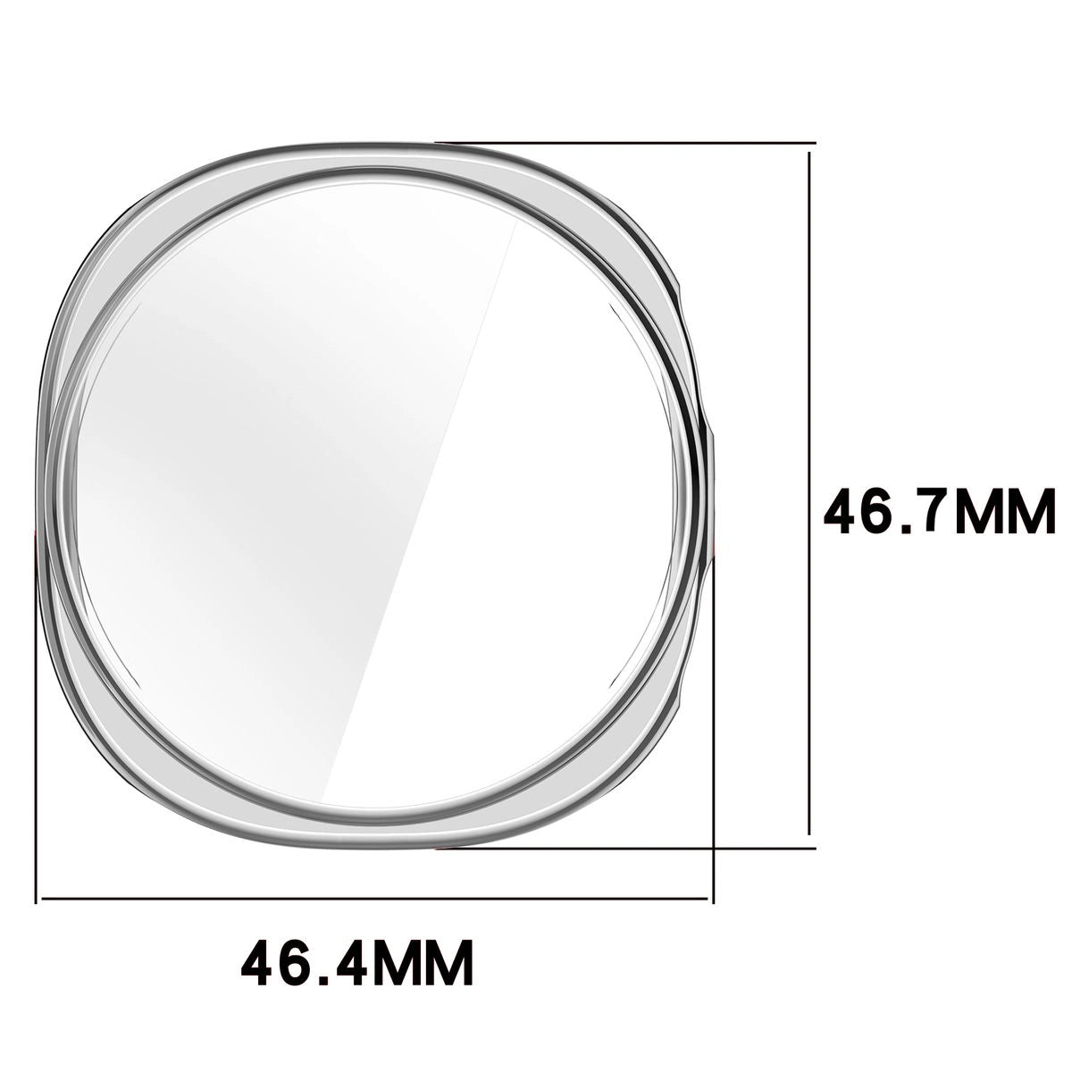 Schutzhülle für Galaxy Watch 9 / 8 44 mm, Bizon Case Watch Felipe, Silbern