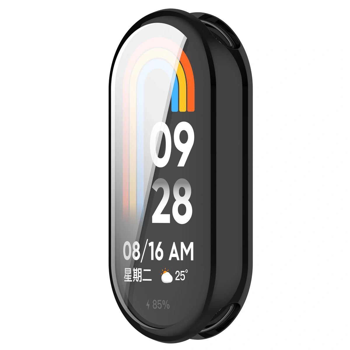 Schutzhülle für Xiaomi Smart Band 10, Bizon Case Watch Felipe, Schwarz
