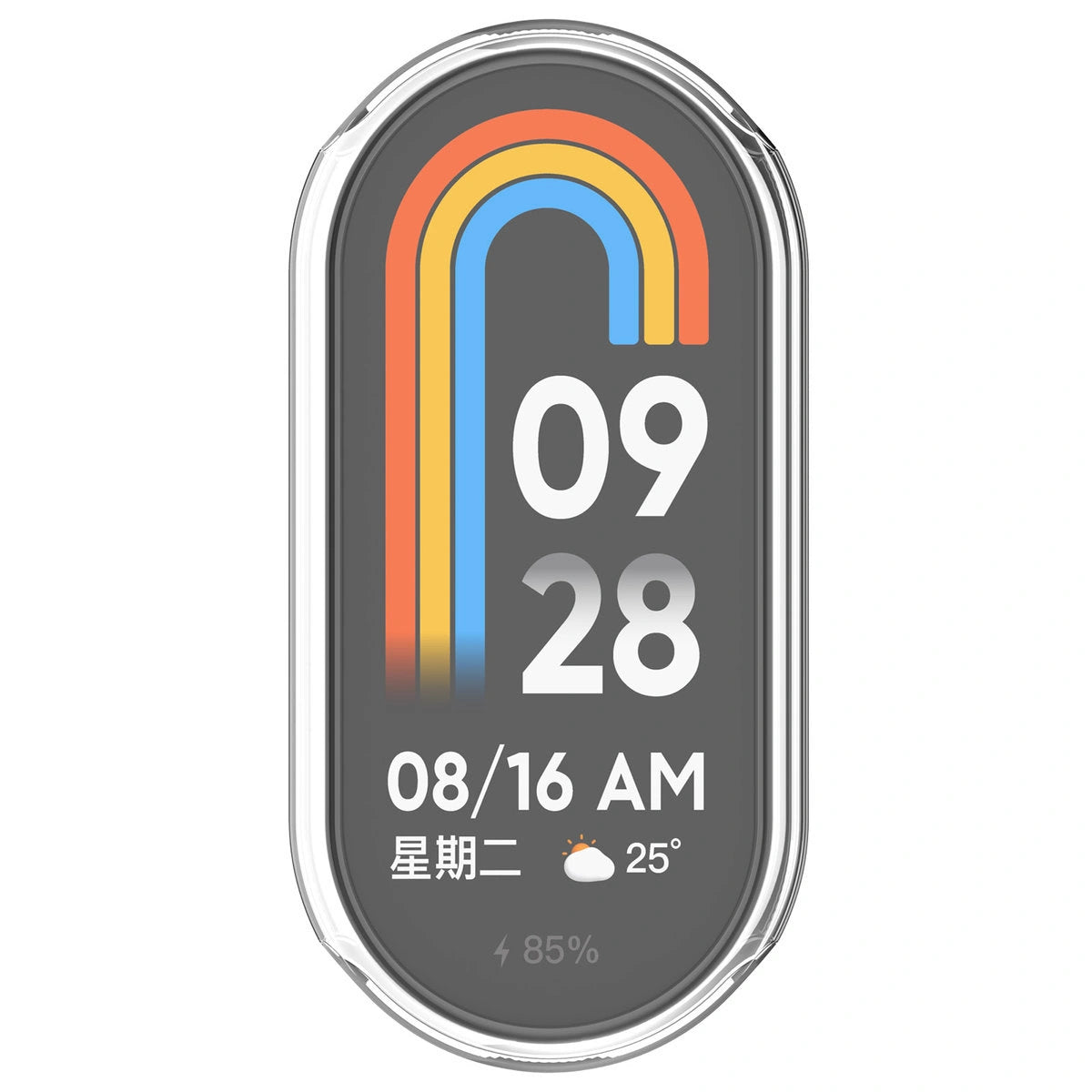 Schutzhülle für Xiaomi Smart Band 10, Bizon Case Watch Felipe, Transparent
