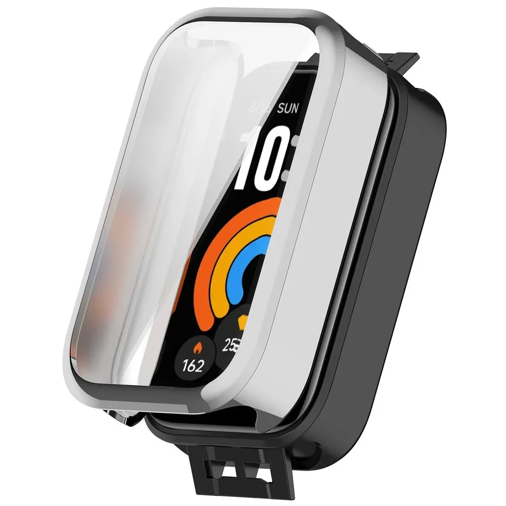Schutzhülle für Xiaomi Smart Band 11 Active, Bizon Case Watch Felipe, Silbern (7/8)