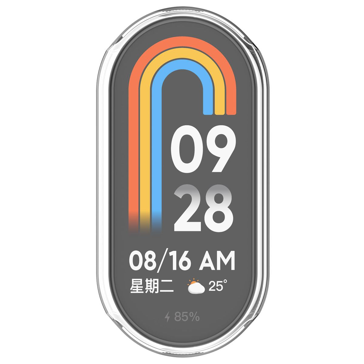 Schutzhülle für Xiaomi Smart Band 9, Bizon Case Watch Felipe, Transparent