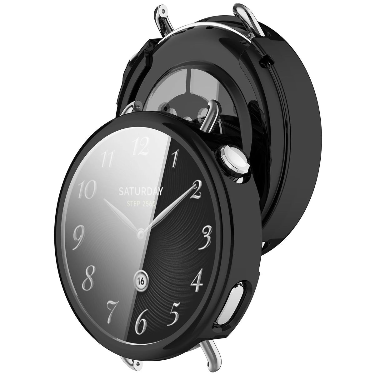 Schutzhülle für Xiaomi Watch S4 41 mm, Bizon Case Watch Felipe, Schwarz
