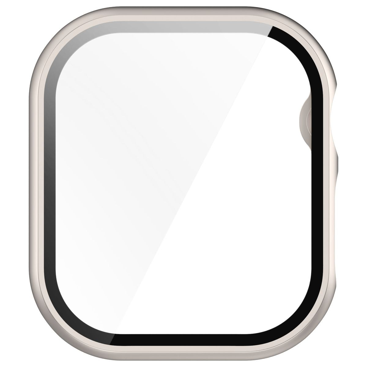 Schutzhülle mit Glas für Apple Watch 11 / 10 42mm, Bizon Case Watch Adamo, Champagner
