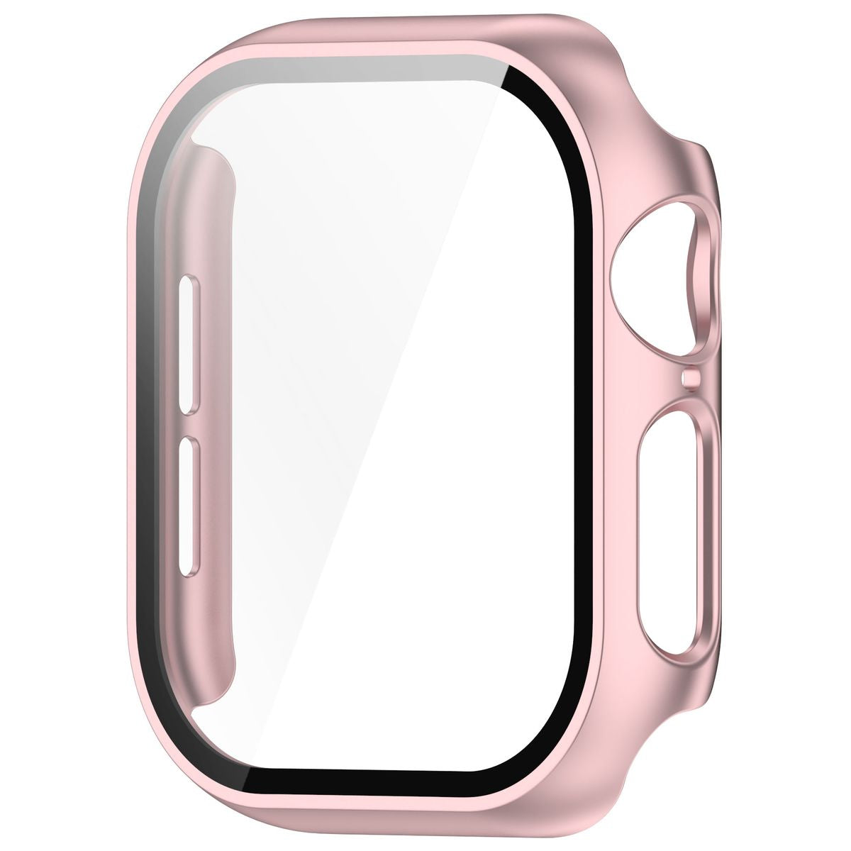 Schutzhülle mit Glas für Apple Watch 11 / 10 42mm, Bizon Case+Glass Watch, Hellrosa