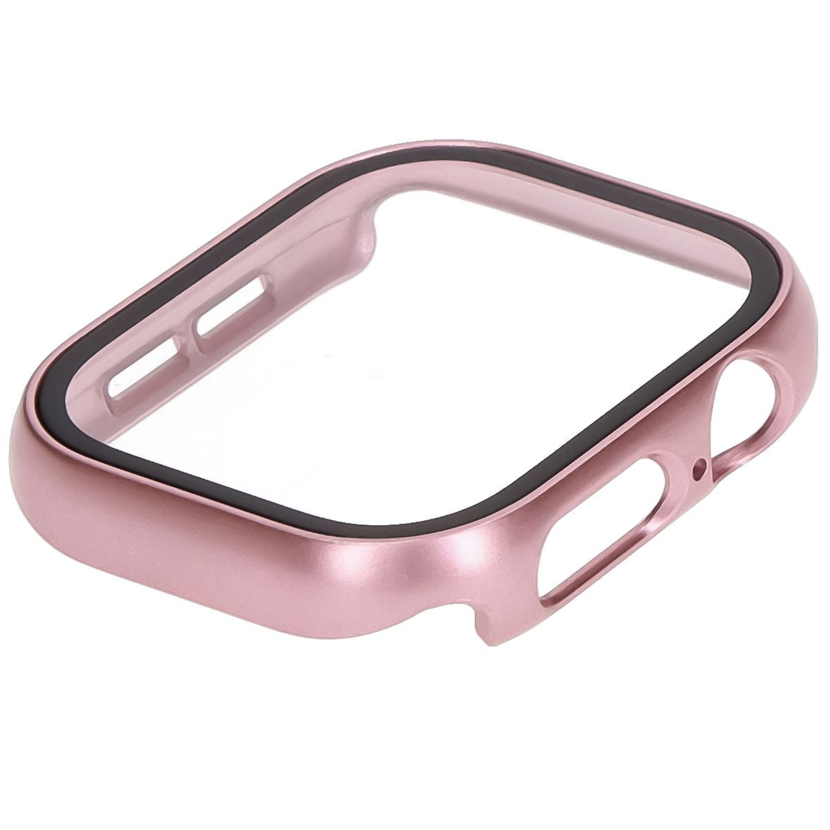 Schutzhülle mit Glas für Apple Watch 11 / 10 42mm, Bizon Case+Glass Watch, Hellrosa