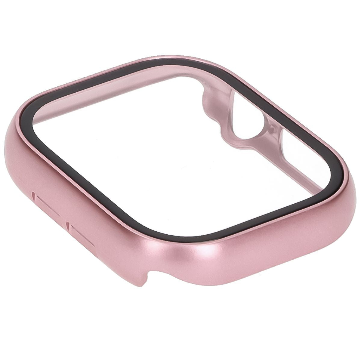 Schutzhülle mit Glas für Apple Watch 11 / 10 42mm, Bizon Case+Glass Watch, Hellrosa
