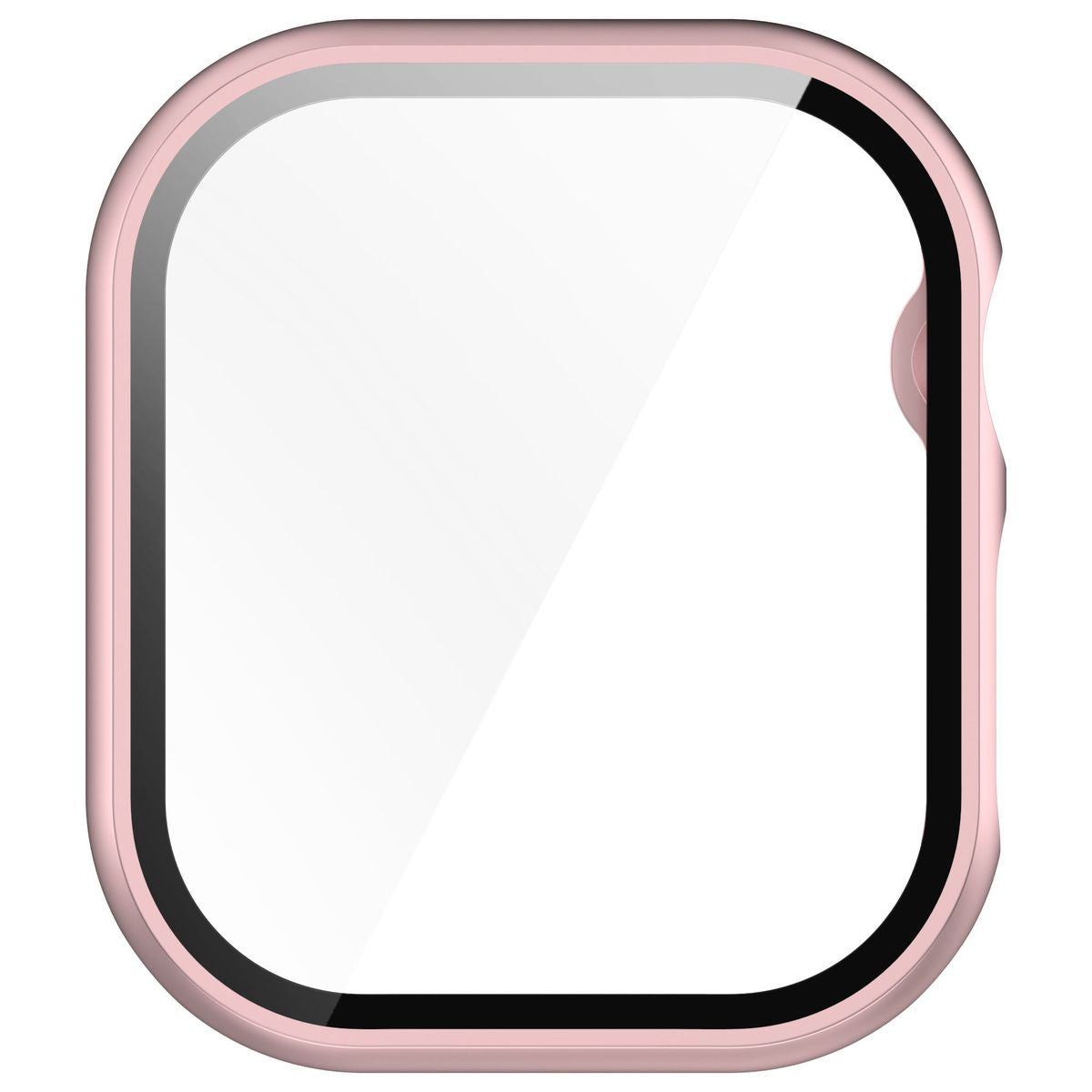 Schutzhülle mit Glas für Apple Watch 11 / 10 42mm, Bizon Case+Glass Watch, Hellrosa