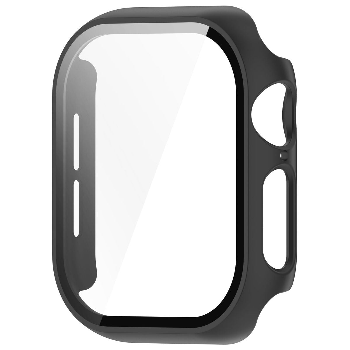 Schutzhülle mit Glas für Apple Watch 11 / 10 (46mm), Bizon Case Watch Adamo, Schwarz