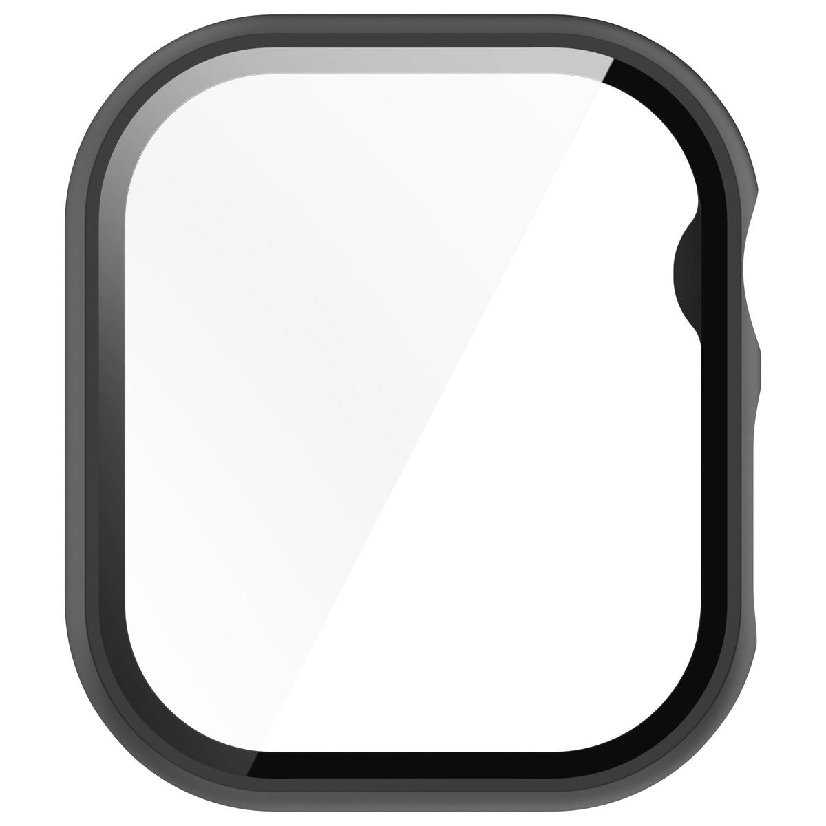 Schutzhülle mit Glas für Apple Watch 11 / 10 (46mm), Bizon Case Watch Adamo, Schwarz