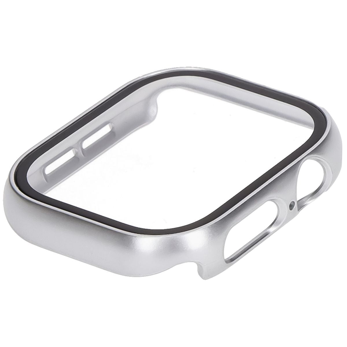 Schutzhülle mit Glas für Apple Watch 11 / 10 (46mm), Bizon Case+Glass Watch, Silbern