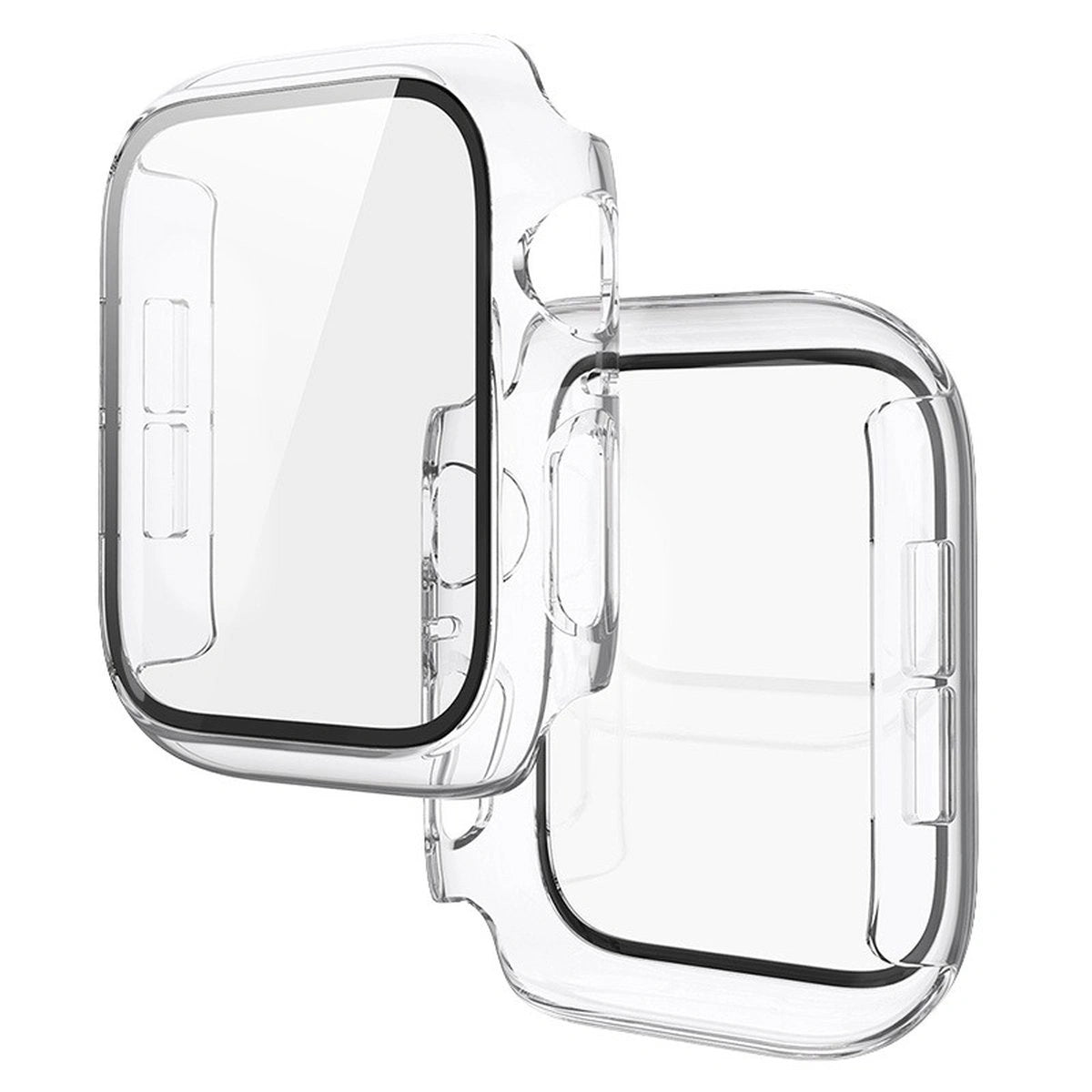Schutzhülle mit Glas für Apple Watch SE 3 / SE 2 / SE / 6 / 5 / 4 (40 mm), Bizon Case Watch Adamo, Transparent