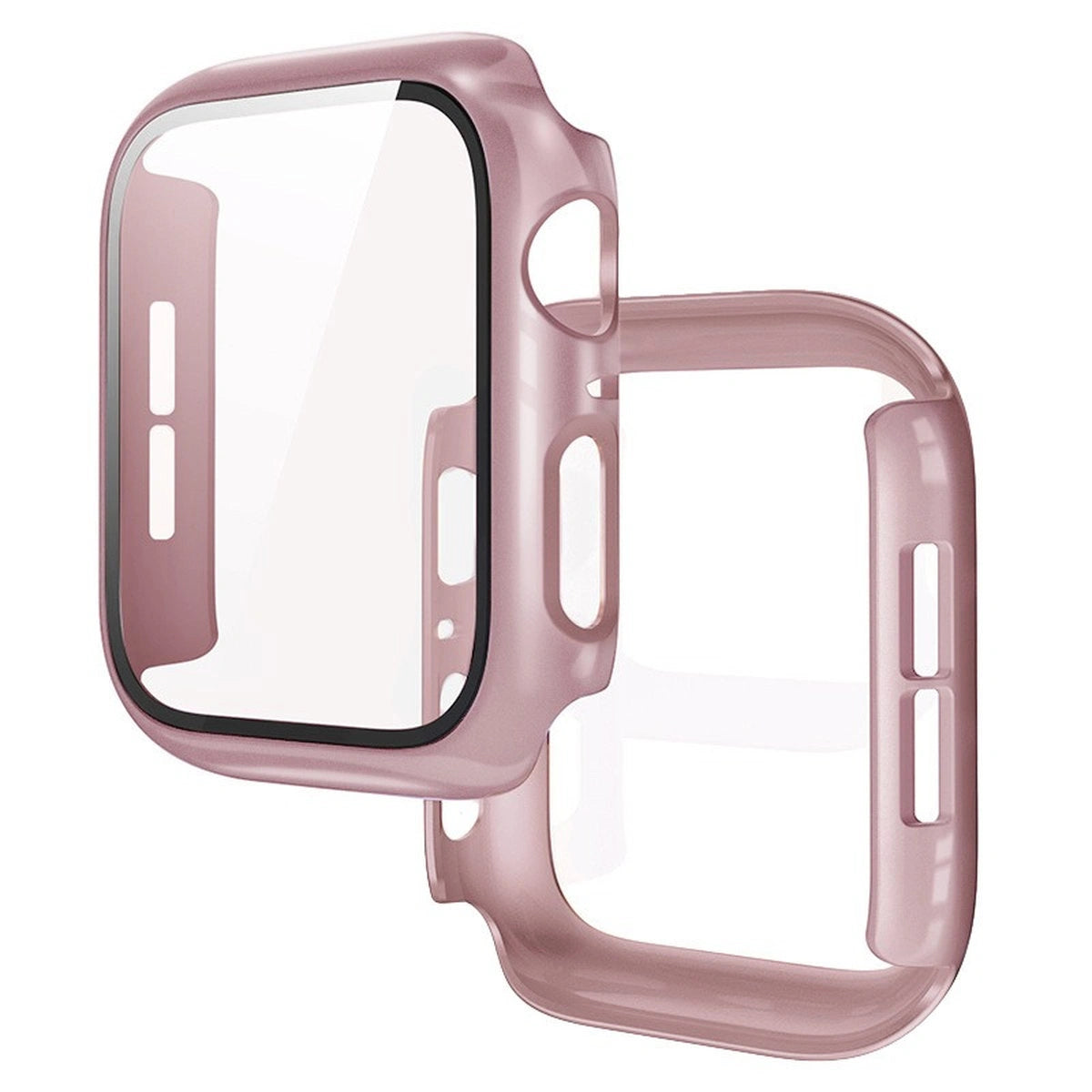 Schutzhülle mit Glas für Apple Watch SE 3 / SE 2 / SE / 6 / 5 / 4 (40 mm), Bizon Case+Glass Watch, Rosegold