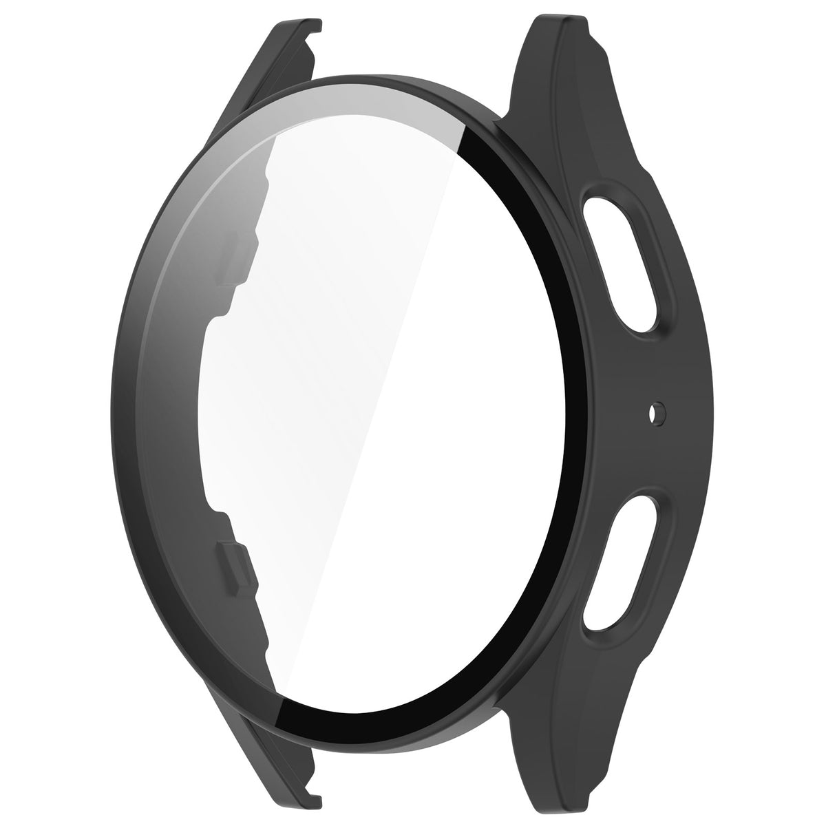 Schutzhülle mit Glas für Galaxy Watch 7 44 mm, Bizon Case Watch Adamo, mattes Schwarz