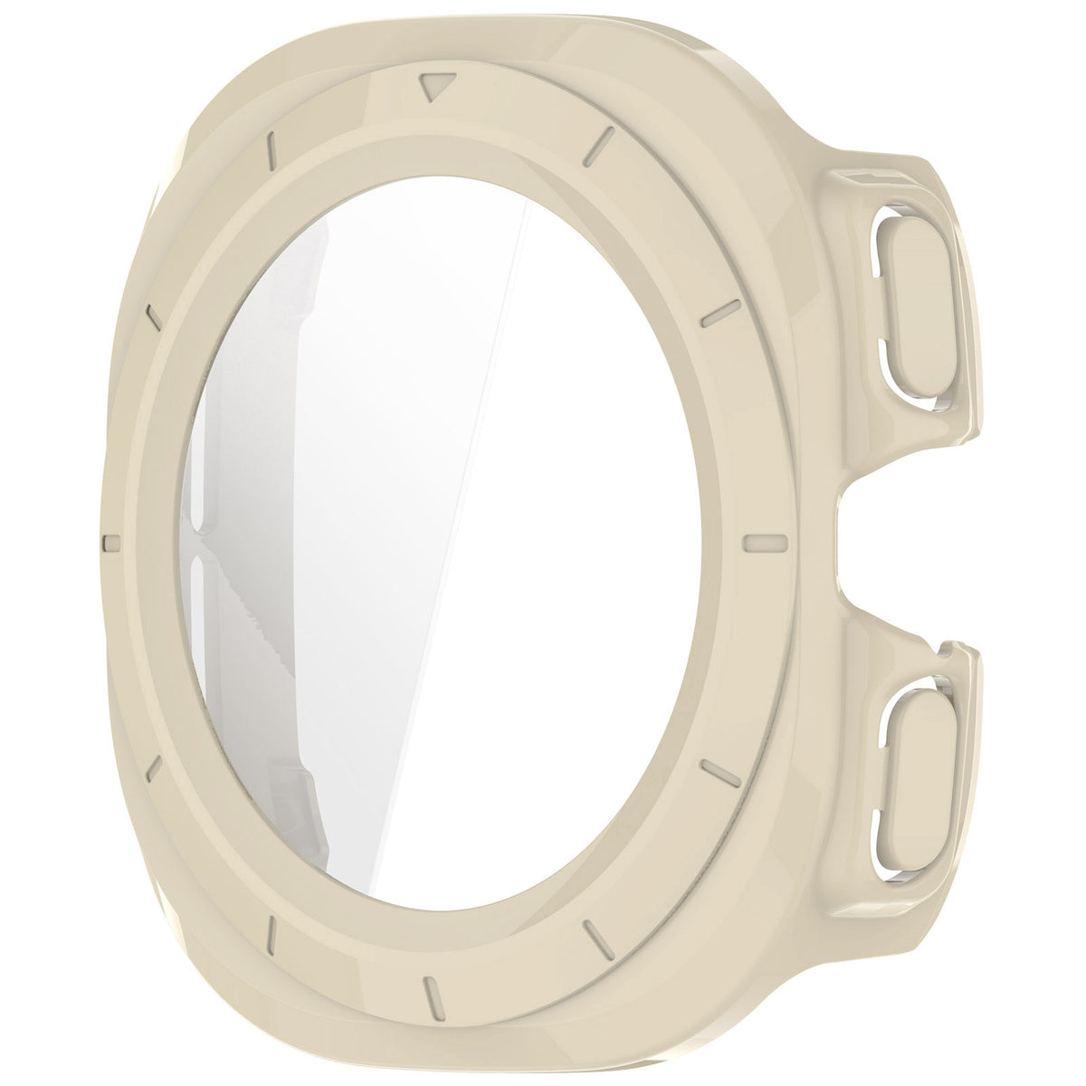 Schutzhülle mit Glas für Galaxy Watch Ultra 2 / Ultra, Bizon Case Watch Adamo, Beige