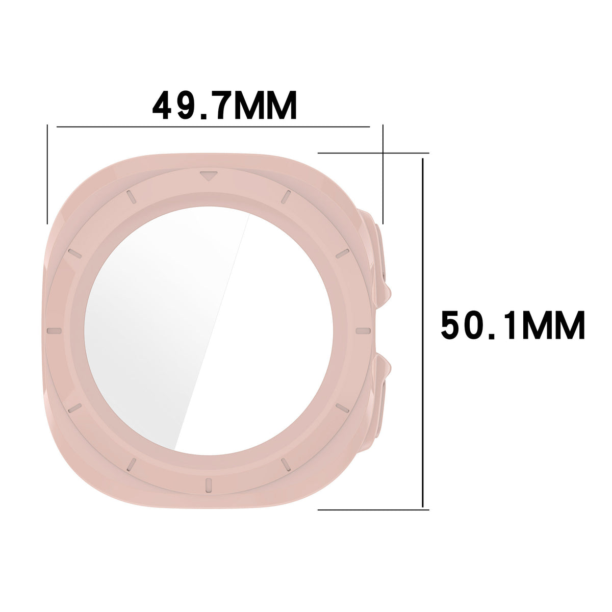 Schutzhülle mit Glas für Galaxy Watch Ultra 2 / Ultra, Bizon Case Watch Adamo, Rosa