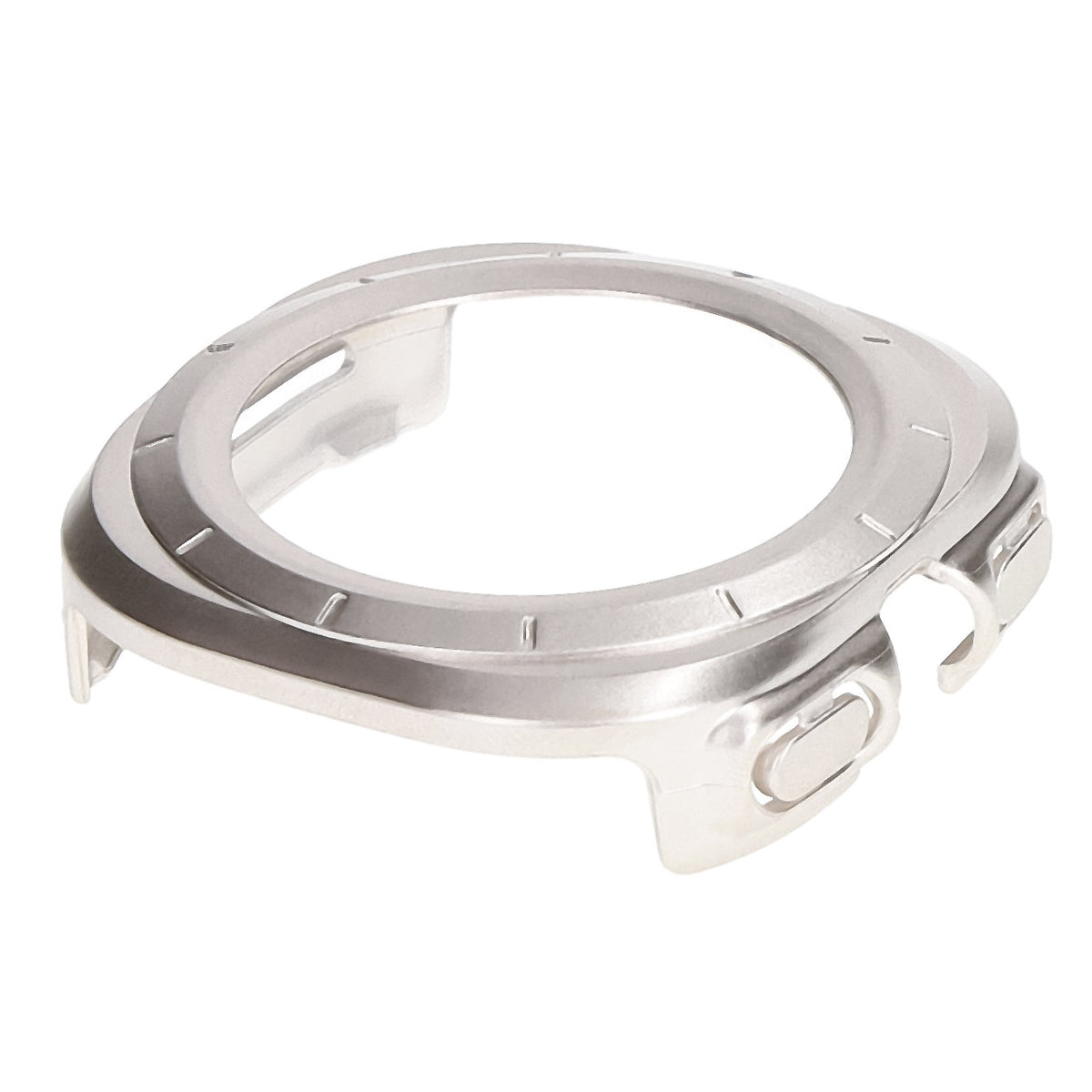 Schutzhülle mit Glas für Galaxy Watch Ultra 2 / Ultra, Bizon Case Watch Adamo, satiniertes Champagner