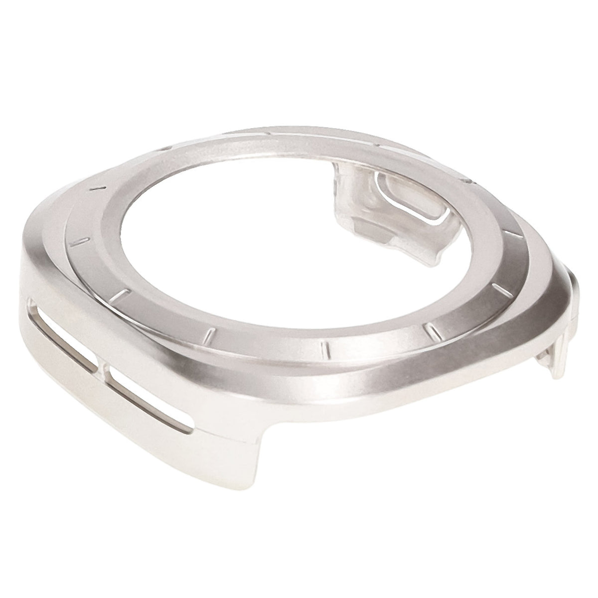 Schutzhülle mit Glas für Galaxy Watch Ultra 2 / Ultra, Bizon Case Watch Adamo, satiniertes Champagner