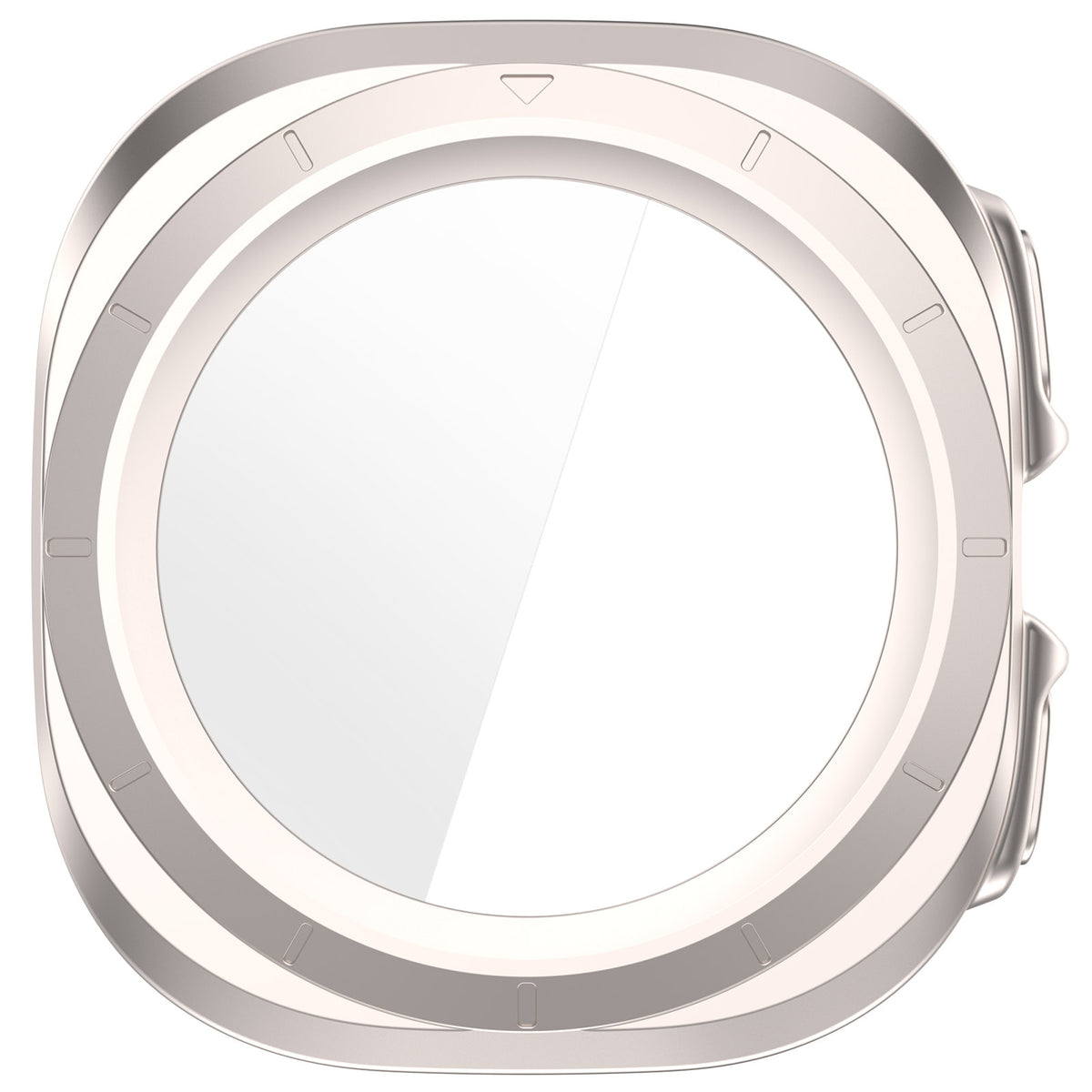 Schutzhülle mit Glas für Galaxy Watch Ultra 2 / Ultra, Bizon Case Watch Adamo, satiniertes Champagner
