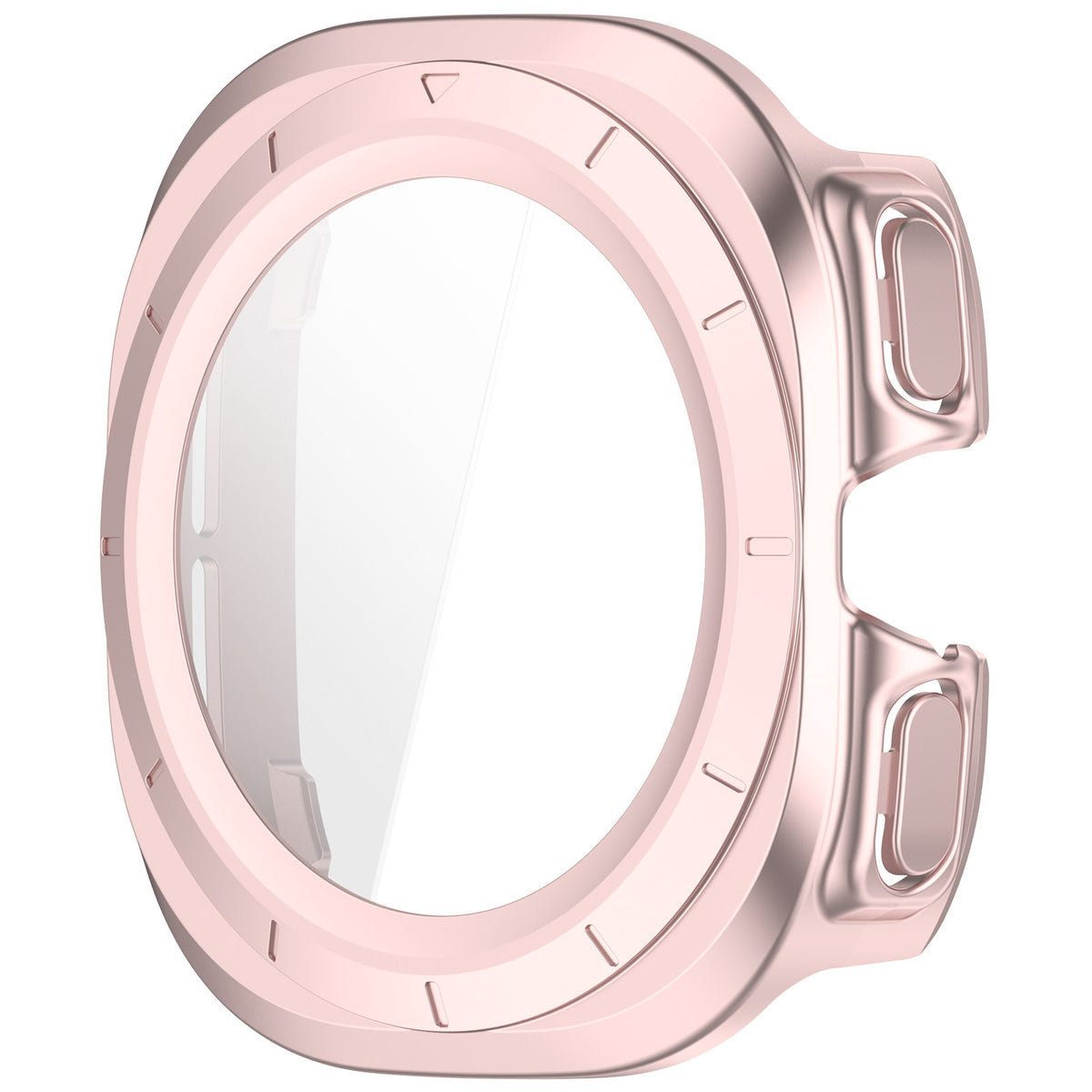 Schutzhülle mit Glas für Galaxy Watch Ultra 2 / Ultra, Bizon Case Watch Adamo, Satinrosa
