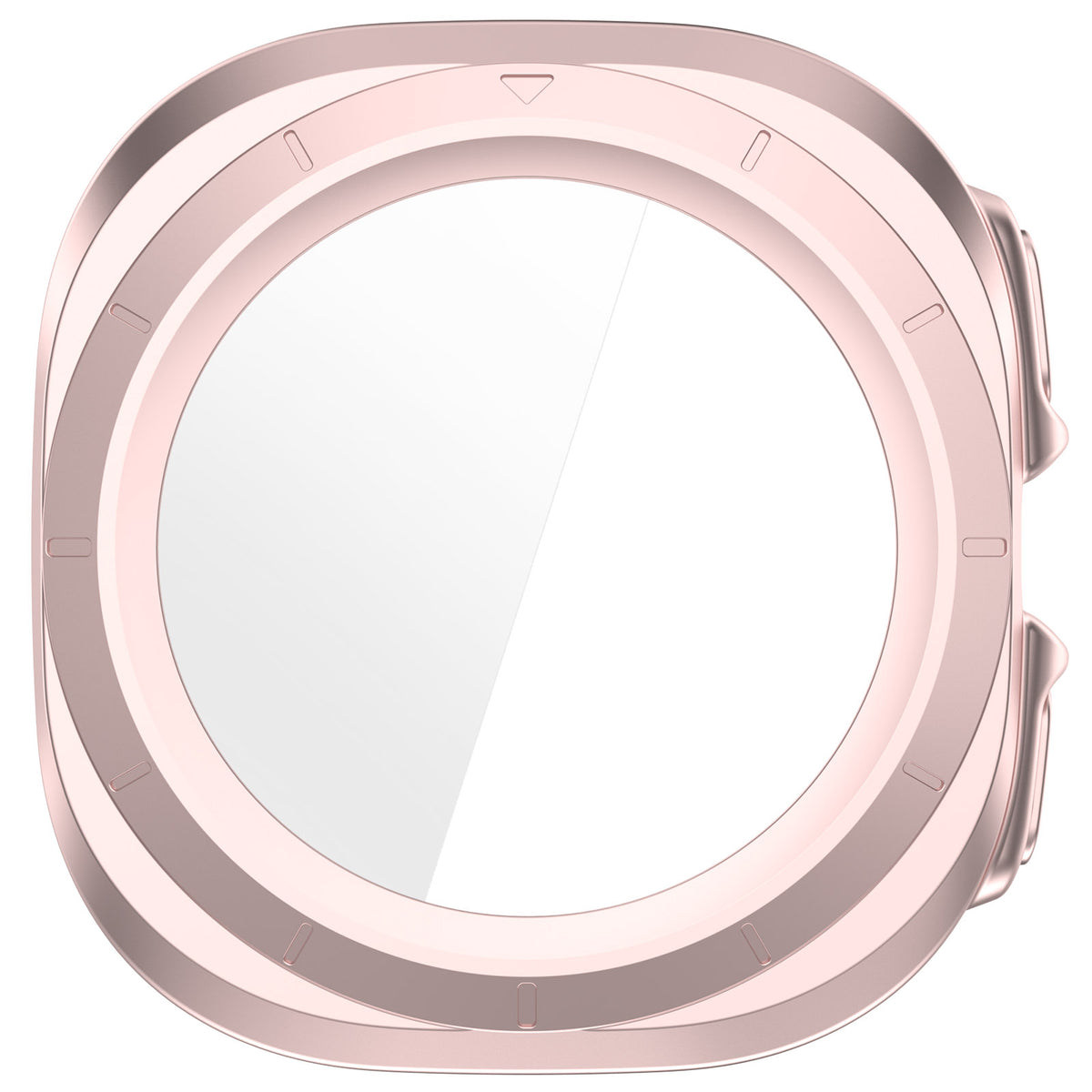 Schutzhülle mit Glas für Galaxy Watch Ultra 2 / Ultra, Bizon Case Watch Adamo, Satinrosa