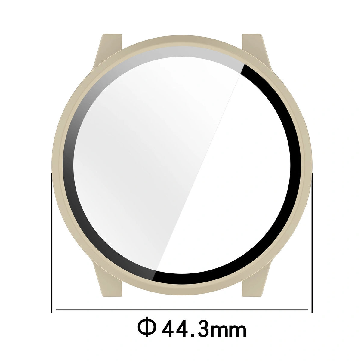 Schutzhülle mit Glas für Garmin Venu 4 41 mm, Bizon Case Watch Adamo, Beige