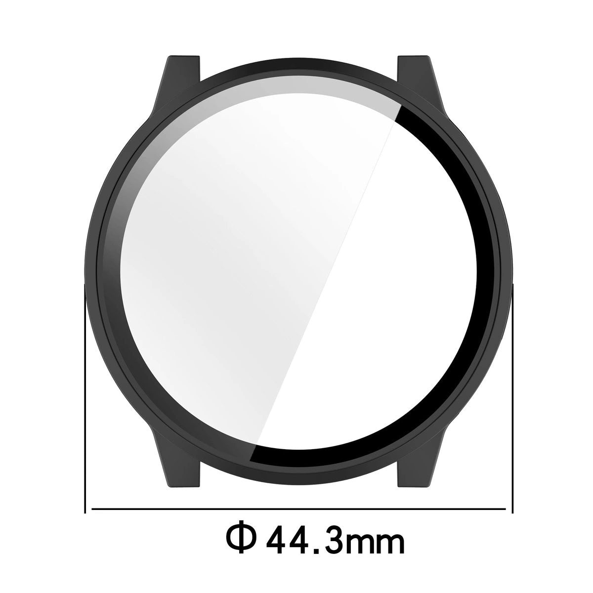 Schutzhülle mit Glas für Garmin Venu 4 41 mm, Bizon Case Watch Adamo, Schwarz