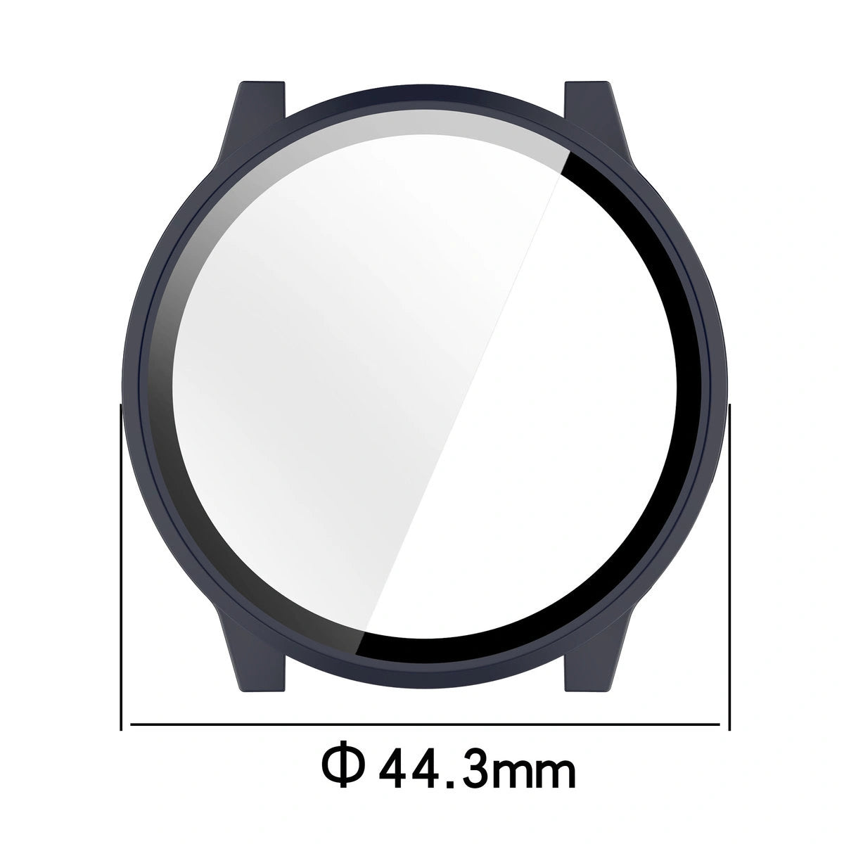 Schutzhülle mit Glas für Garmin Venu 4 41 mm, Bizon Case Watch Adamo, Dunkelblau
