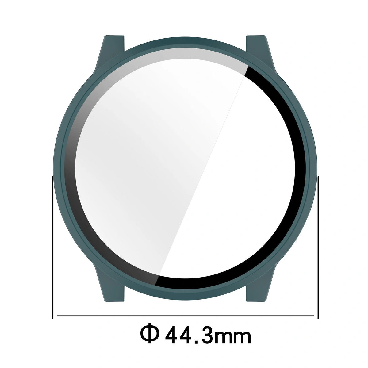 Schutzhülle mit Glas für Garmin Venu 4 41 mm, Bizon Case Watch Adamo, Grün