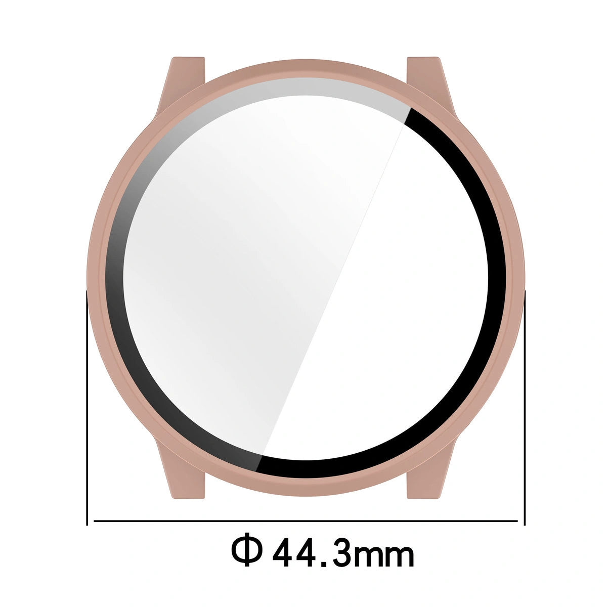 Schutzhülle mit Glas für Garmin Venu 4 41 mm, Bizon Case Watch Adamo, Rosa