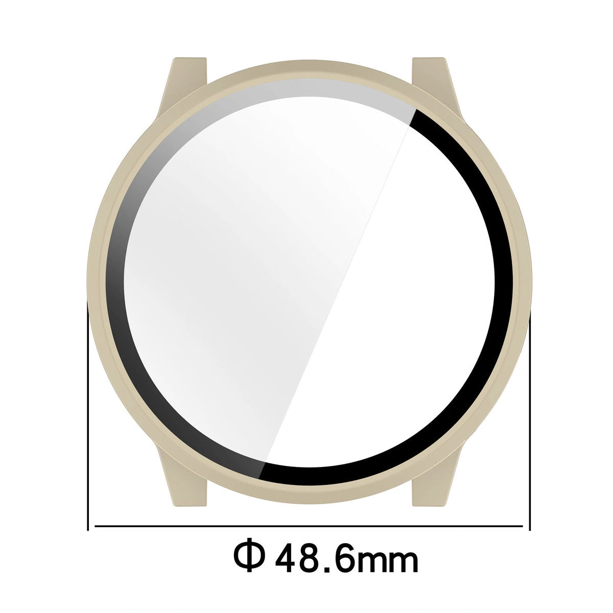 Schutzhülle mit Glas für Garmin Venu 4 45 mm, Bizon Case Watch Adamo, Beige