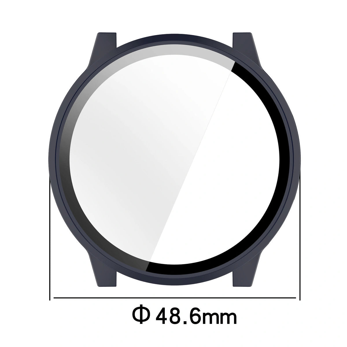 Schutzhülle mit Glas für Garmin Venu 4 45 mm, Bizon Case Watch Adamo, Dunkelblau